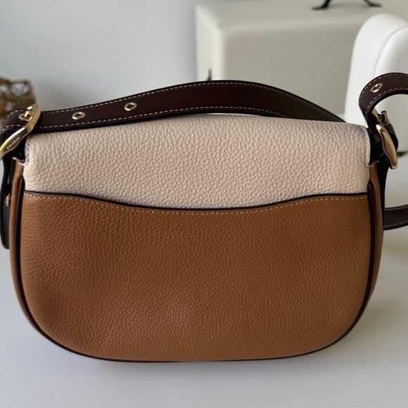 Coach Macie Saddle Bag In Colorblock Crossbody Like New - Picture 2 of 14